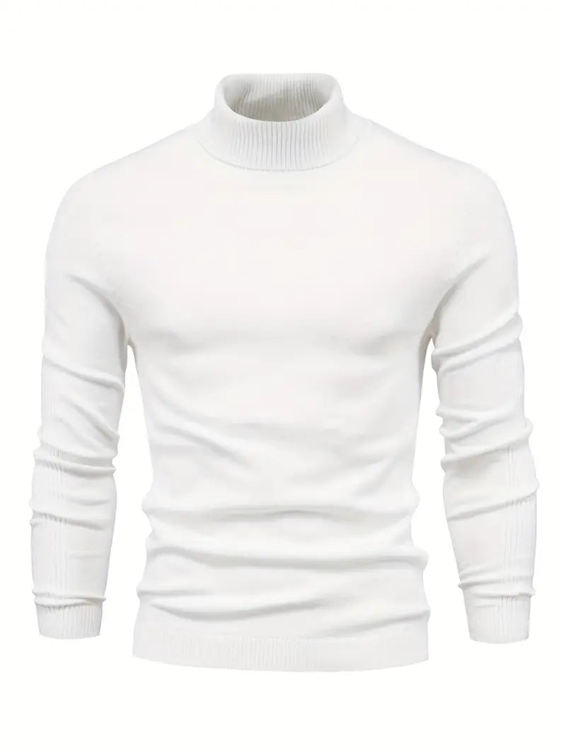 Salome | Herren Pullover Slim Fit Rollkragen, Langarm & Smart Casual