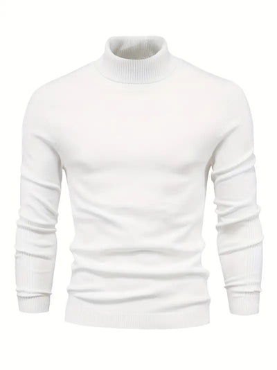 Salome | Herren Pullover Slim Fit Rollkragen, Langarm & Smart Casual