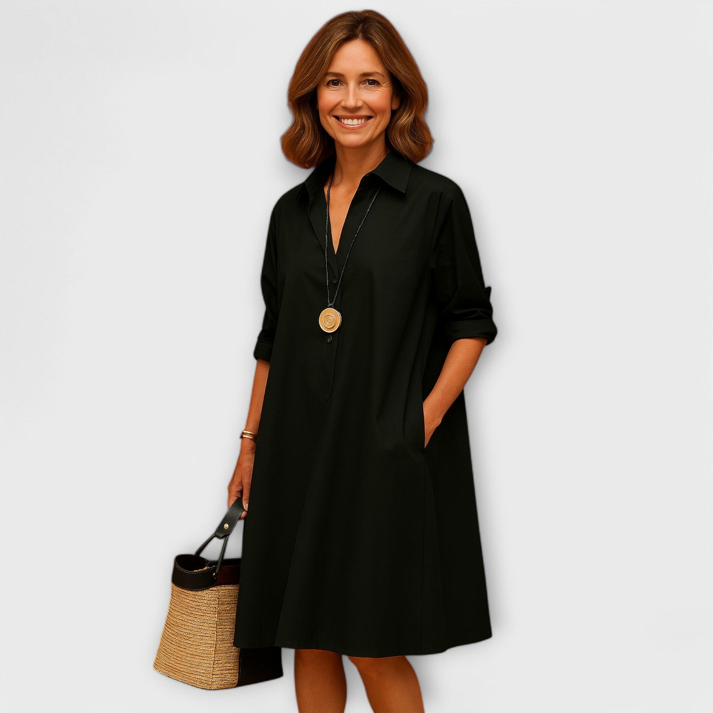Simona | Kleid mit modernem Kragen