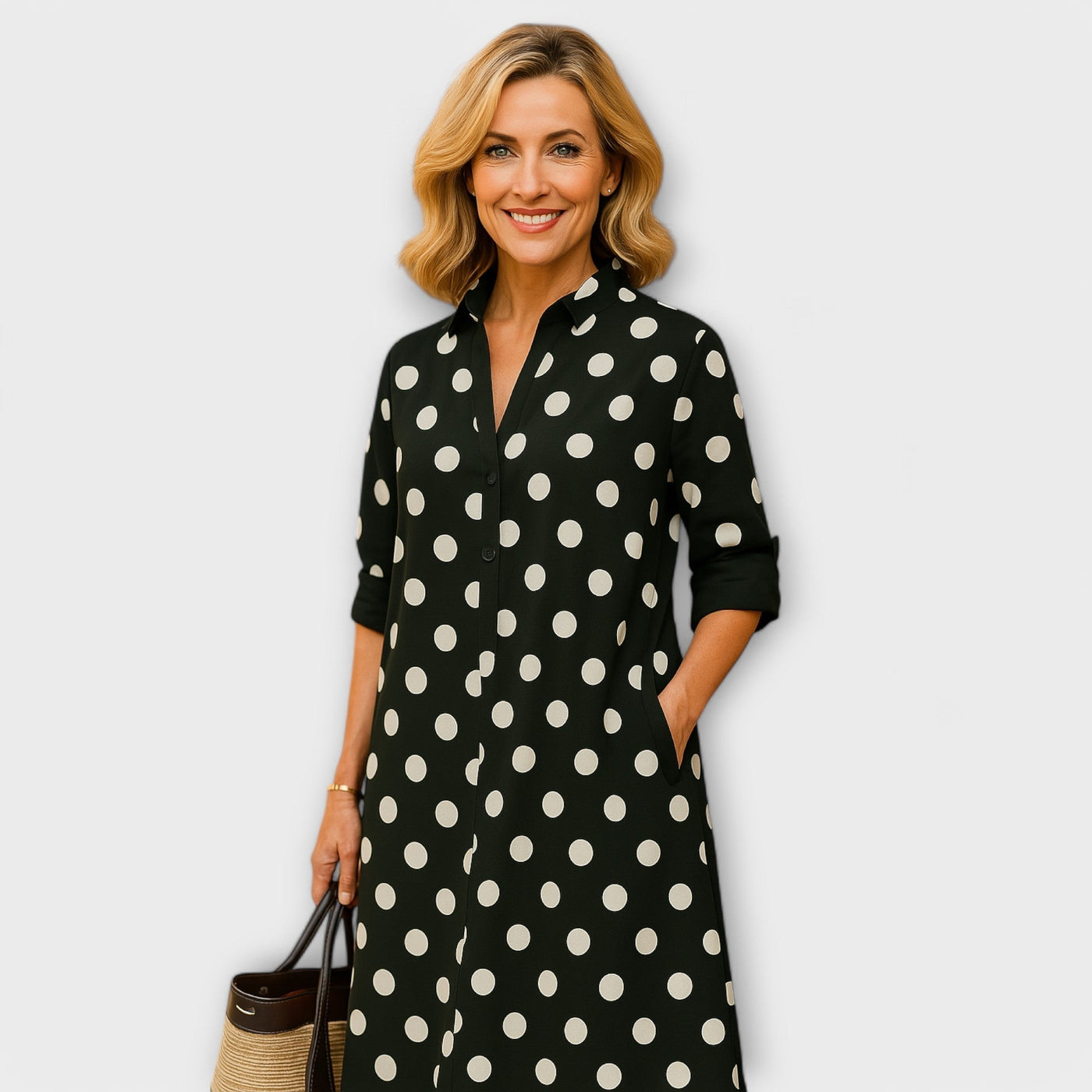 Simona | Kleid mit modernem Kragen