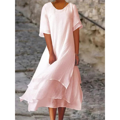 Bequemes Elegantes Frauenkleid | Midi