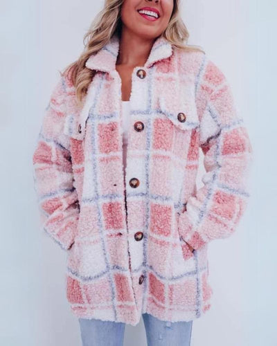 Sariel | Lässige Fleece-Karojacke