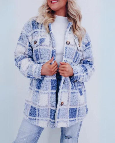 Sariel | Lässige Fleece-Karojacke