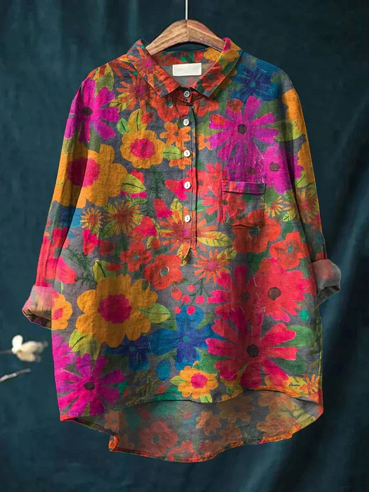 Grace - Stilvolles Floral Art Shirt