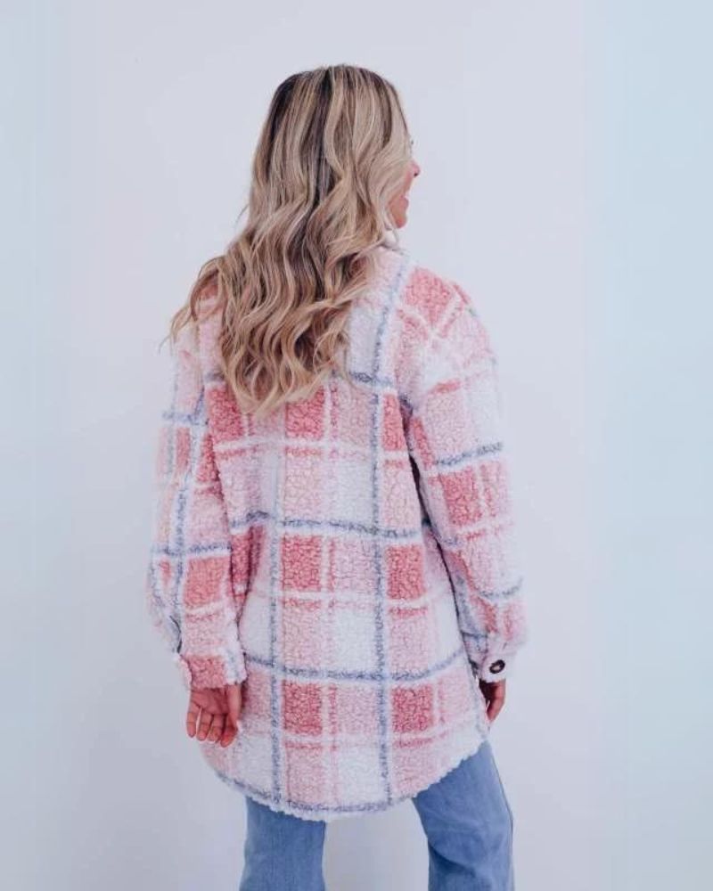 Sariel | Lässige Fleece-Karojacke