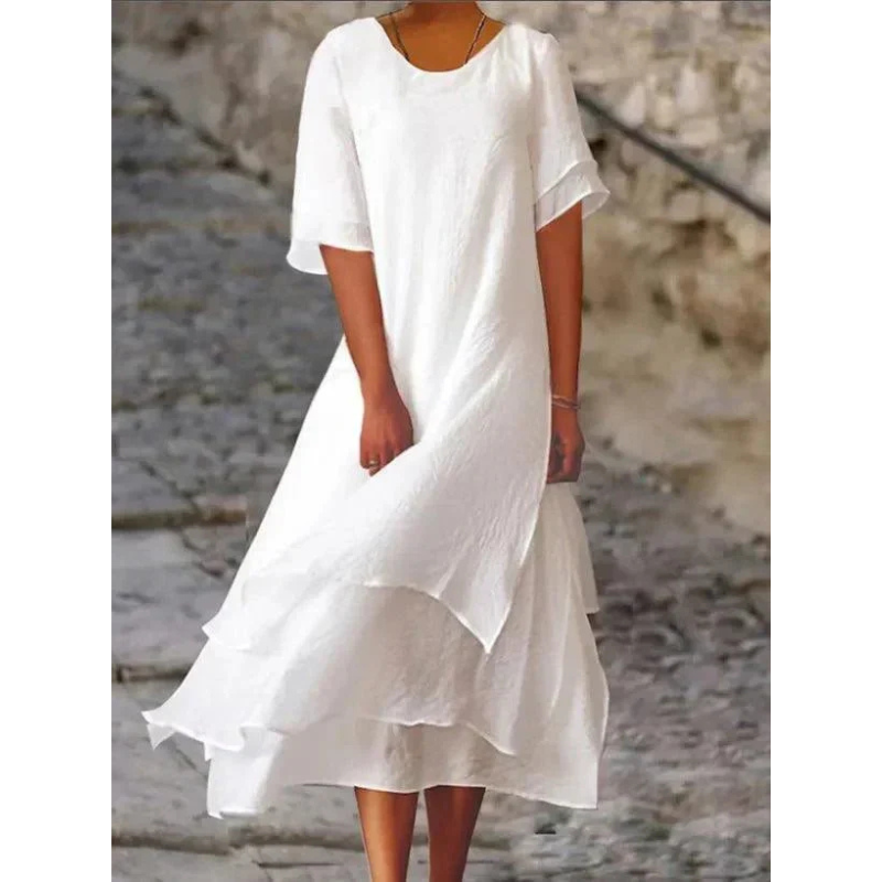 Bequemes Elegantes Frauenkleid | Midi