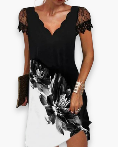 Damen Elegantes Festliches Kleid | Midi