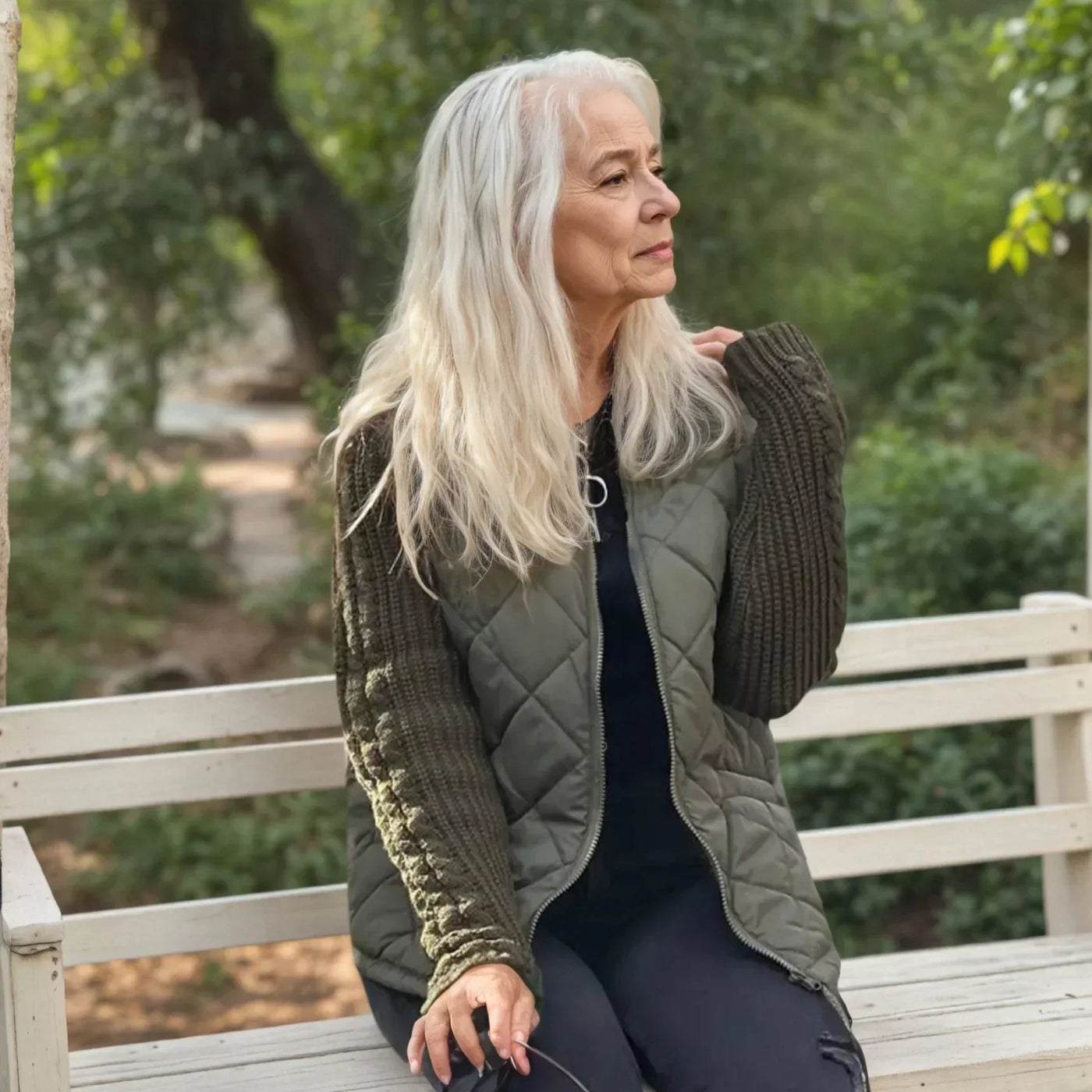 Milena – Damen Steppjacke mit Stehkragen & Reißverschluss, Bequeme Übergangsjacke im Modernen Stil