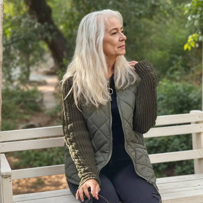 Milena – Damen Steppjacke mit Stehkragen & Reißverschluss, Bequeme Übergangsjacke im Modernen Stil