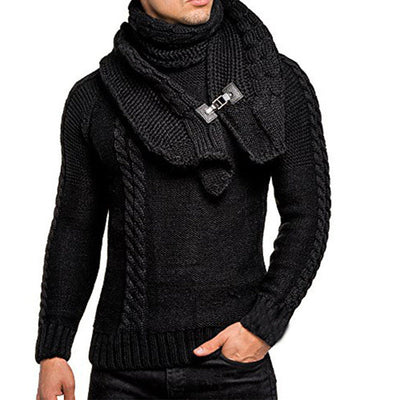 Herren Strickpullover mit schickem Schal Heidi-Mode
