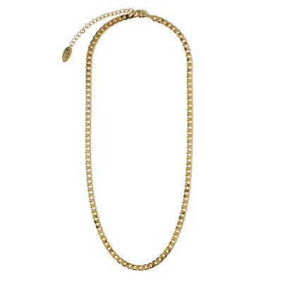 Vero™ | Goldene flache Gliederkette Halskette