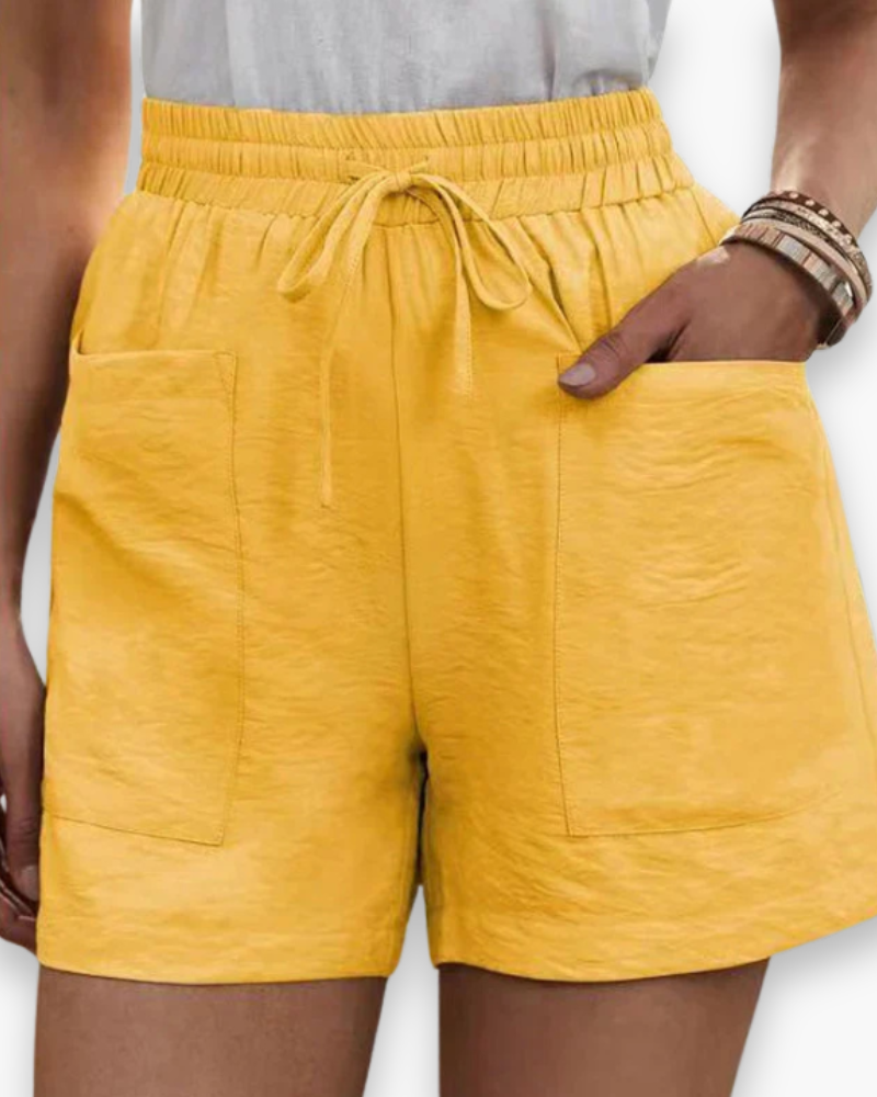 Damen Bequeme Freizeitshorts | Mit Taschen und Elastischem Bund