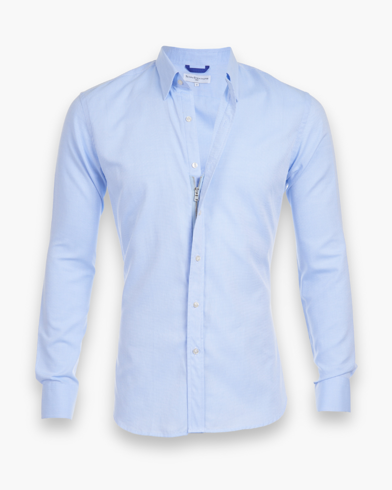 Herren Modisches Zip Fit Hemd | Elegant