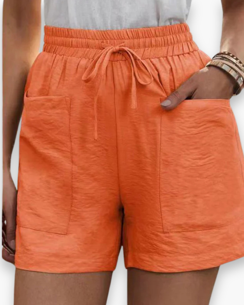 Damen Bequeme Freizeitshorts | Mit Taschen und Elastischem Bund