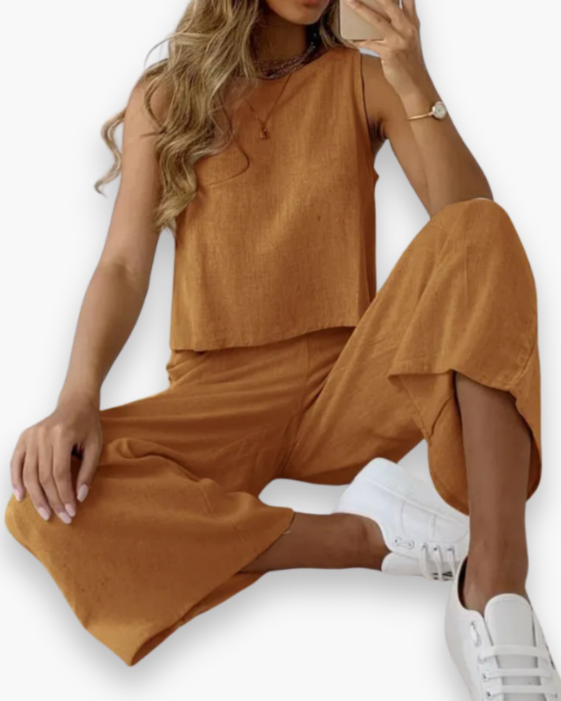 Damen Stilvolles Twin Set | Elegantes Zweiteiliges Ensemble