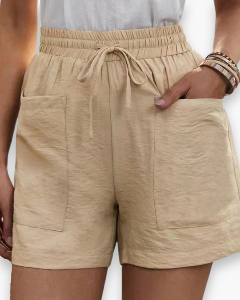Damen Bequeme Freizeitshorts | Mit Taschen und Elastischem Bund