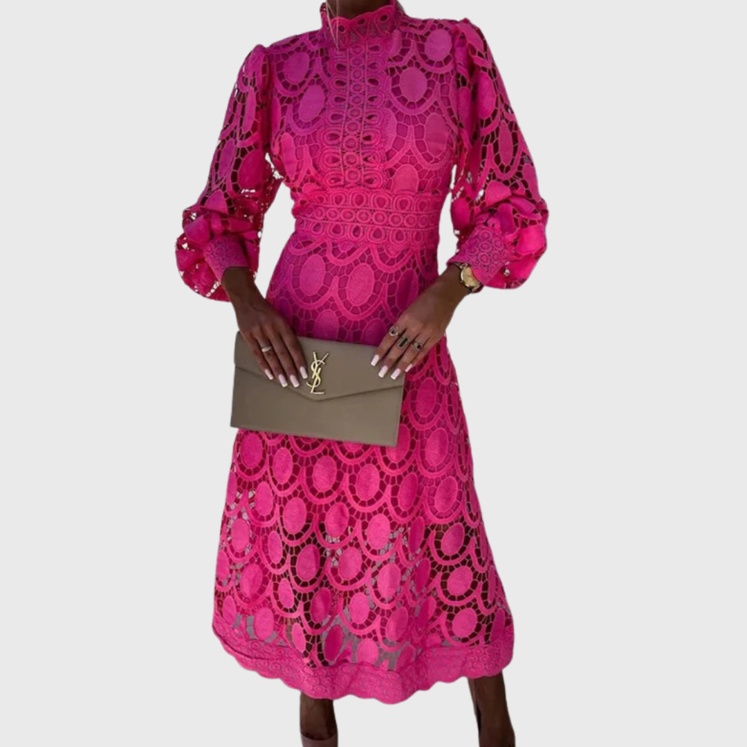 Indigo | Kleid mit Spitzendetail