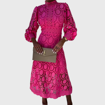 Indigo | Kleid mit Spitzendetail