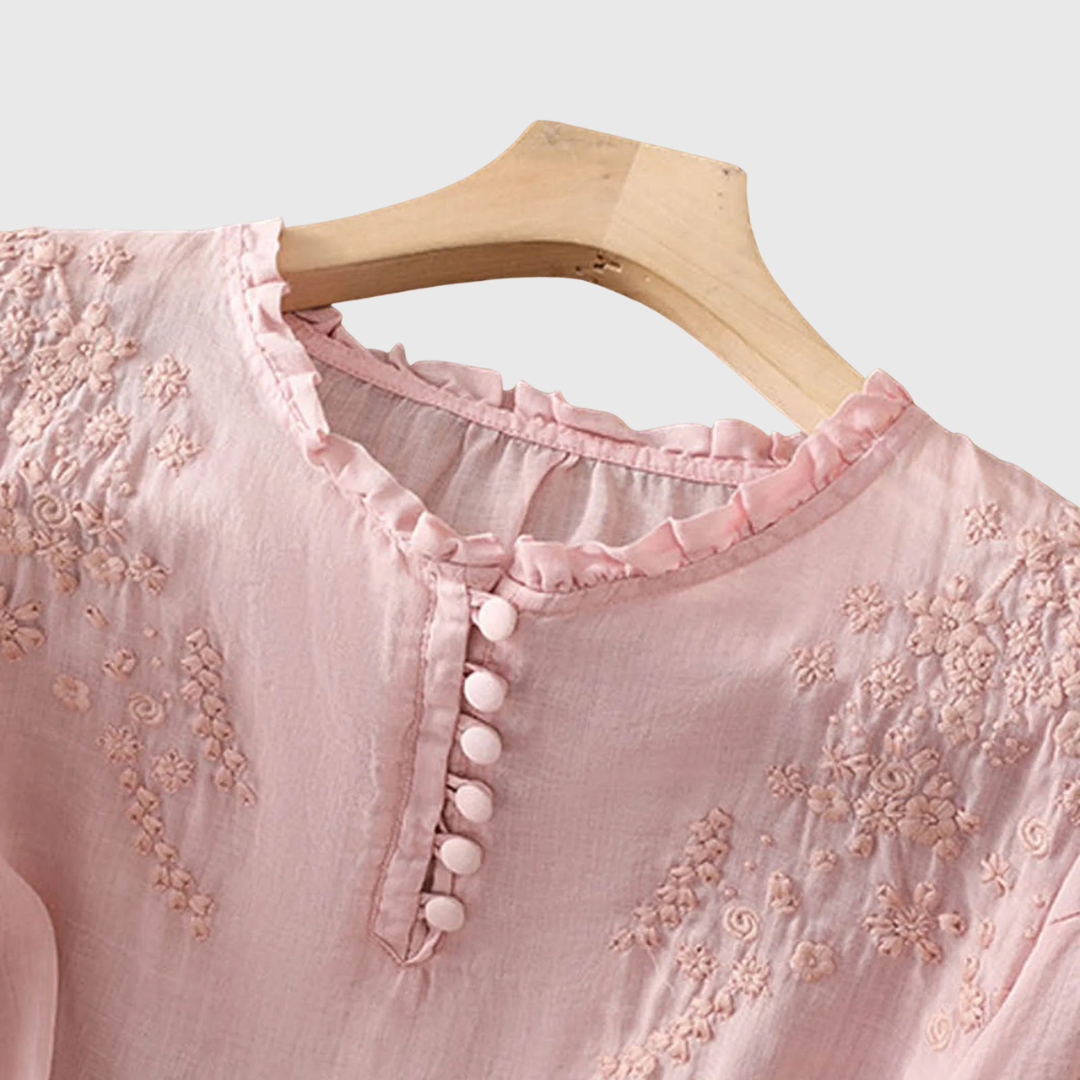 Esme | Bluse mit Stickerei-Detail