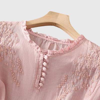 Esme | Bluse mit Stickerei-Detail