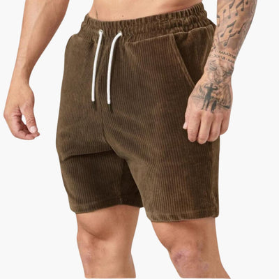 Herren Freizeitshorts mit Kordstruktur und elastischem Bund