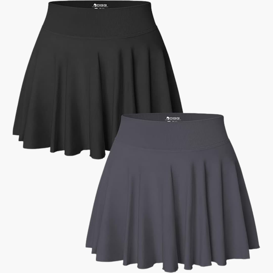 Damen Minirock 2er-Pack mit hoher Taille und Stretchbund