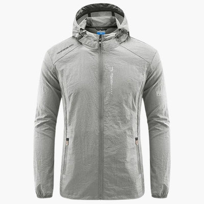 Herren Windbreaker Mit Kapuze Und Reißverschlusstaschen