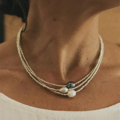 Zara™ | Vintage Süßwasserperlenkette