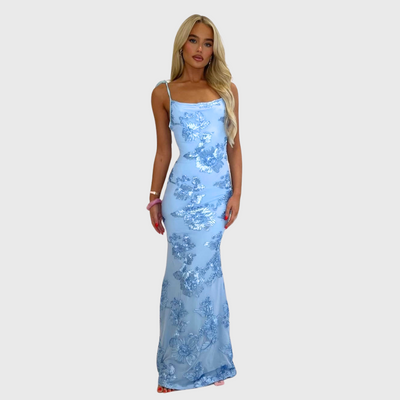 Charlotte | Maxikleid mit Blumendetail