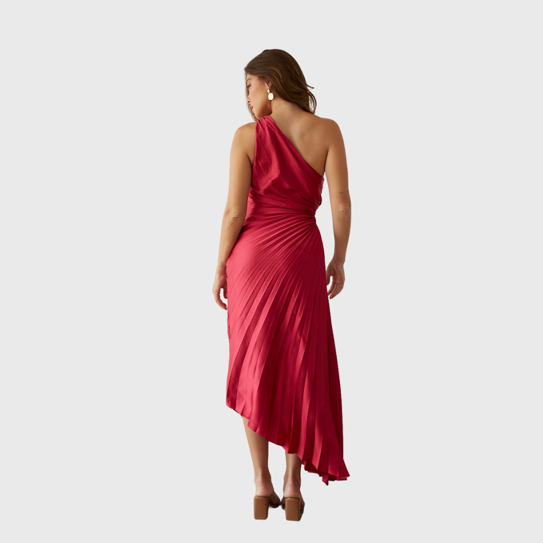 Silvie | Plissiertes Midikleid