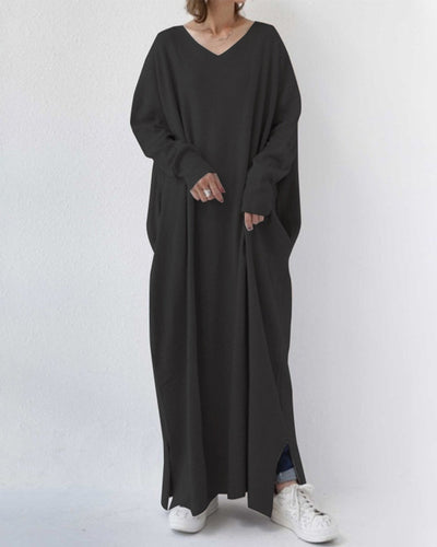 Bonita – Modisches Langarm Kleid Mit V-Ausschnitt