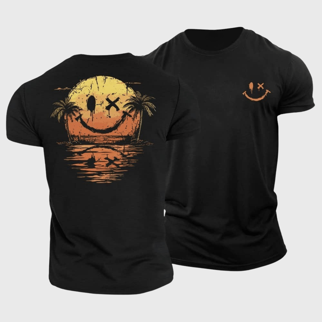 Joe | T-Shirt mit Smiley-Print