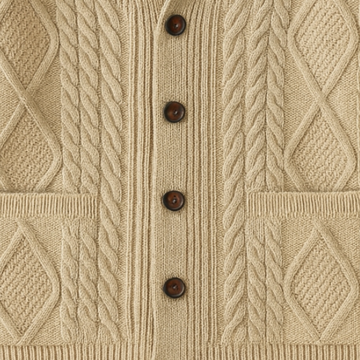 Herren Kaschmir Cardigan Mit Klassischem Design