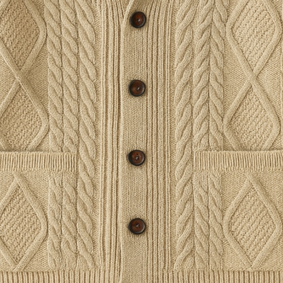 Herren Kaschmir Cardigan Mit Klassischem Design