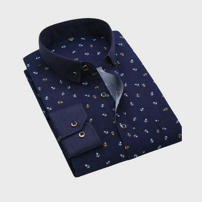 Miles | Hemd mit maritimem Print
