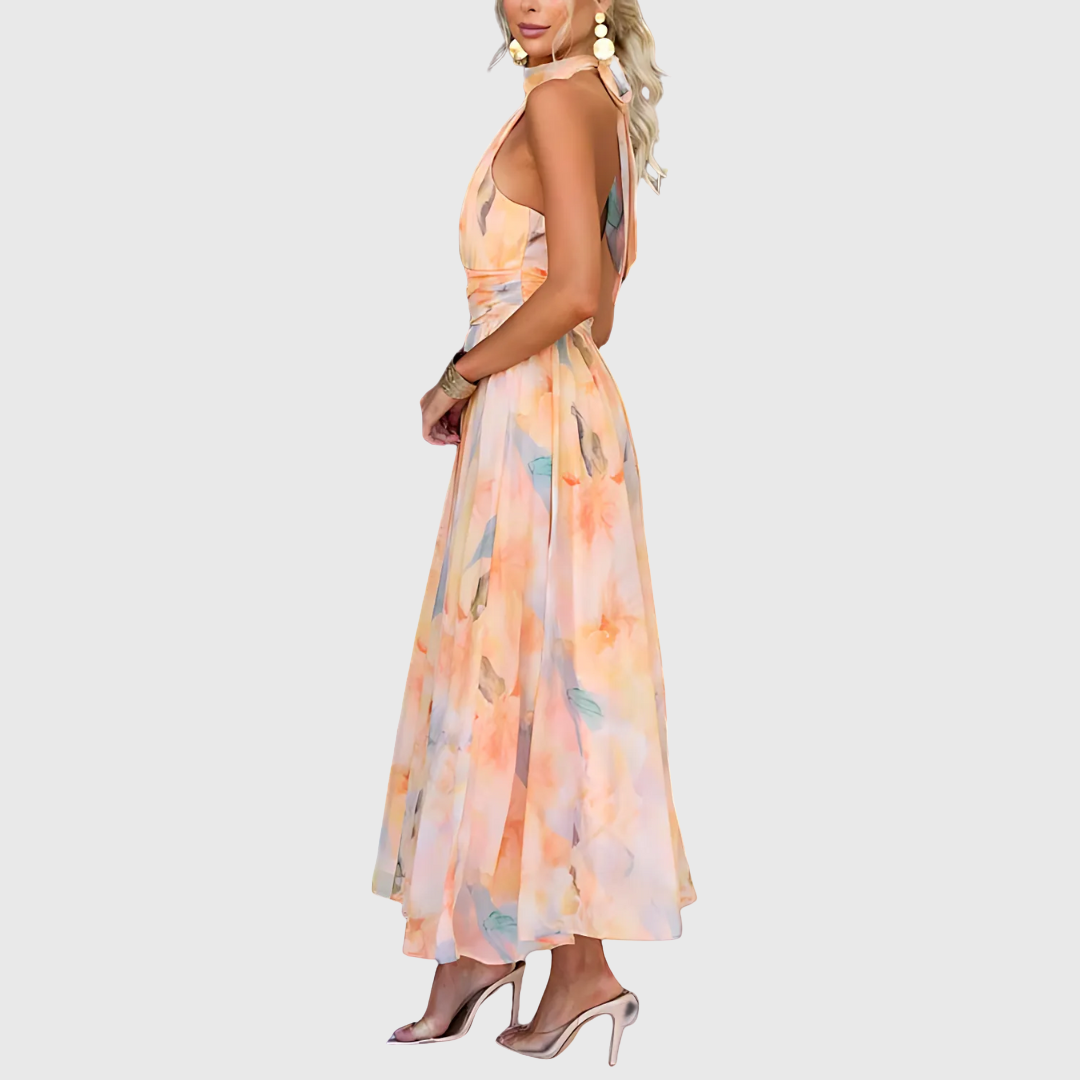 Esme | Maxi-Kleid mit kunstvollem Muster