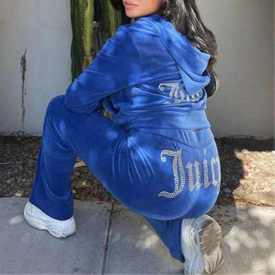 Sahari – Juicy Trainingsanzug mit Glanzeffekt