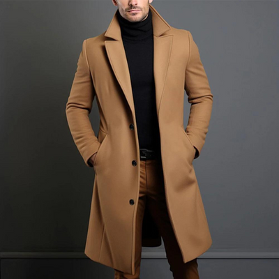 Herren Wintermantel | Slim Fit Langer Mantel