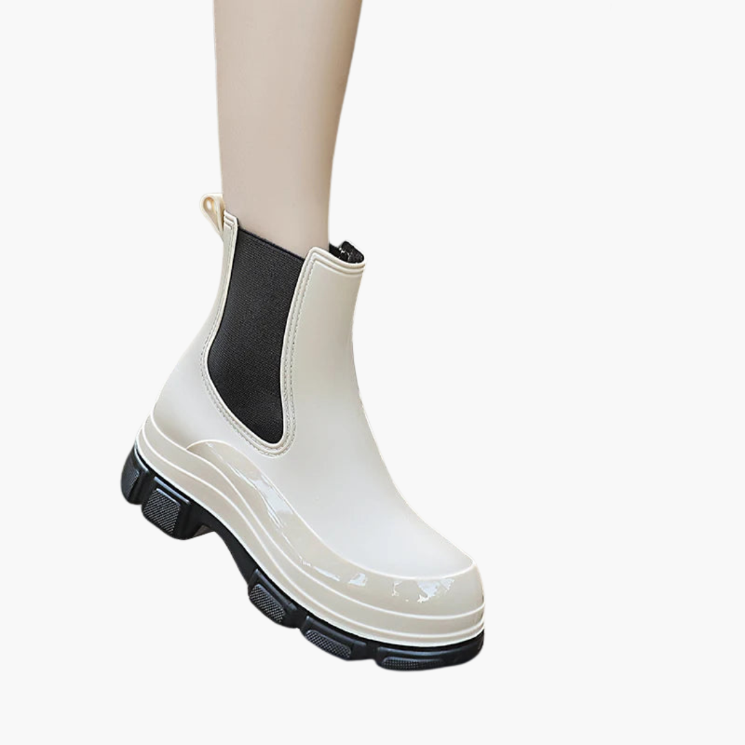 Damen Chelsea Stiefel mit elastischen Einsätzen und strukturierter Sohle