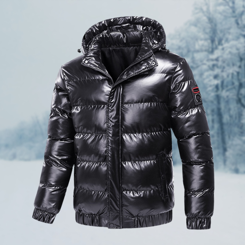 Calvin | Herren Steppjacke mit Kapuze | Wasserabweisend & Warm Gefüttert