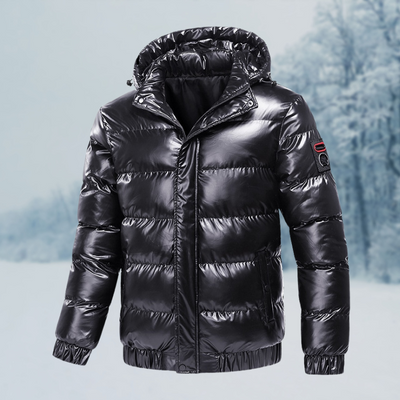 Calvin | Herren Steppjacke mit Kapuze | Wasserabweisend & Warm Gefüttert