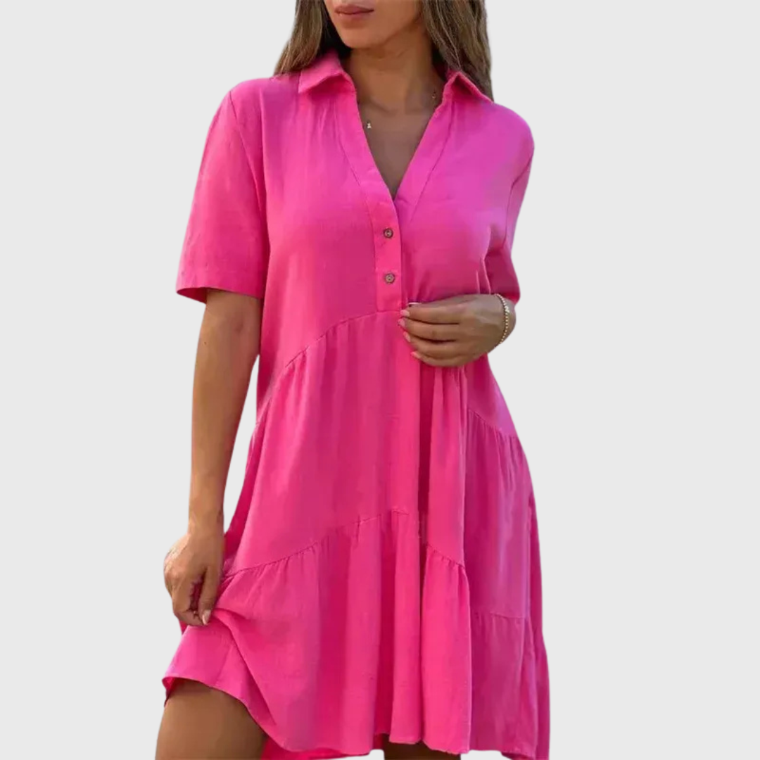 Callista | Kleid mit Knopfdetail