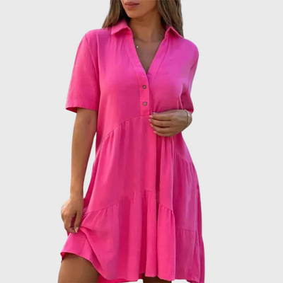 Callista | Kleid mit Knopfdetail