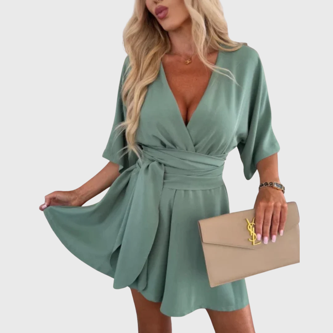 Leona | Kleid mit V-Ausschnitt