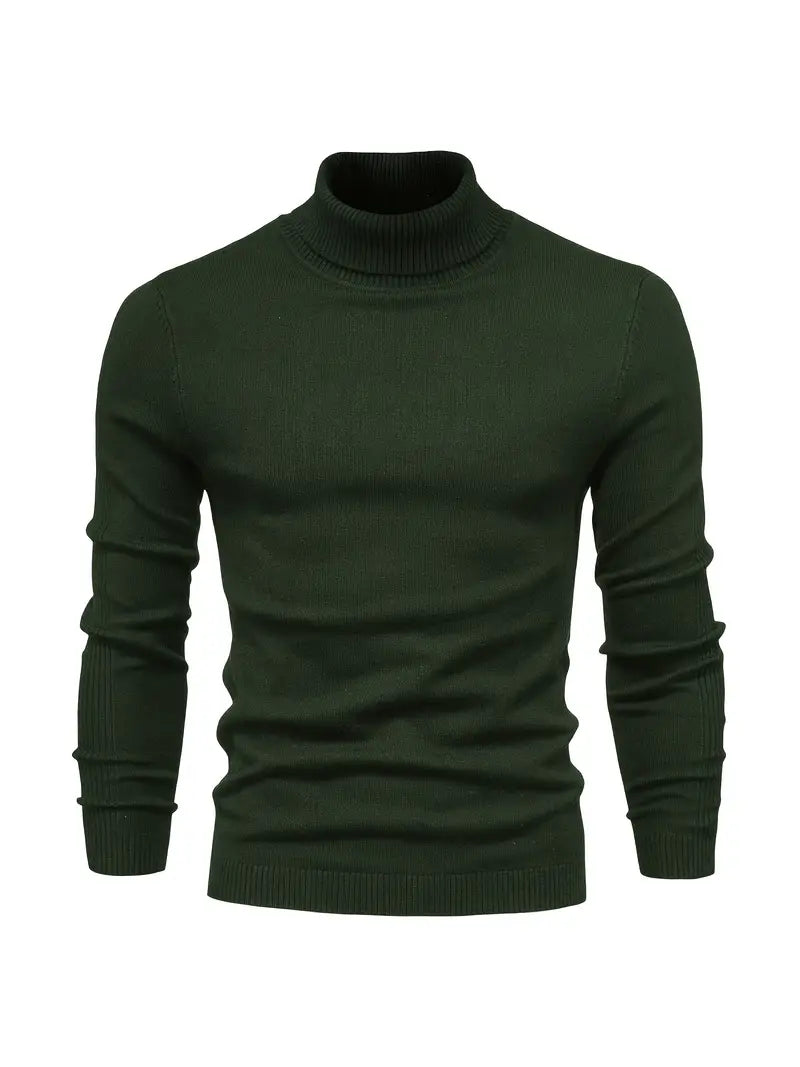 Salome | Herren Pullover Slim Fit Rollkragen, Langarm & Smart Casual