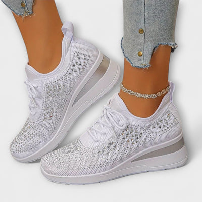 Giselle – Schillernde Orthopädische Sneakers mit Strass