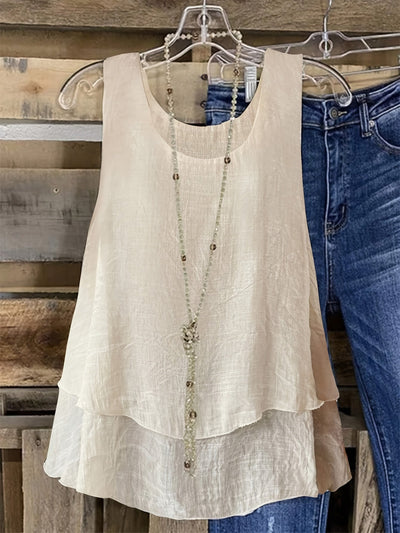 Cressida – Tanktop Aus Viskose Mischgewebe Mit Rüschen