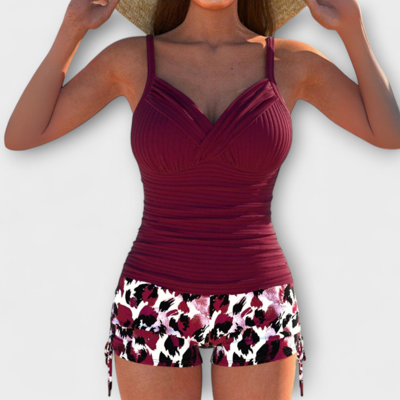 Elizabeth - Elegante Leopard Tankini-Set