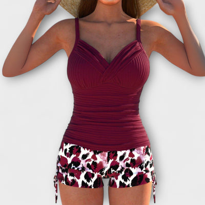 Elizabeth - Elegante Leopard Tankini-Set