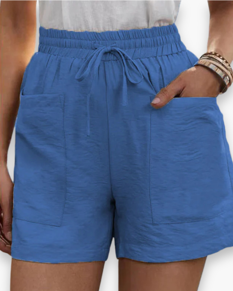 Damen Bequeme Freizeitshorts | Mit Taschen und Elastischem Bund